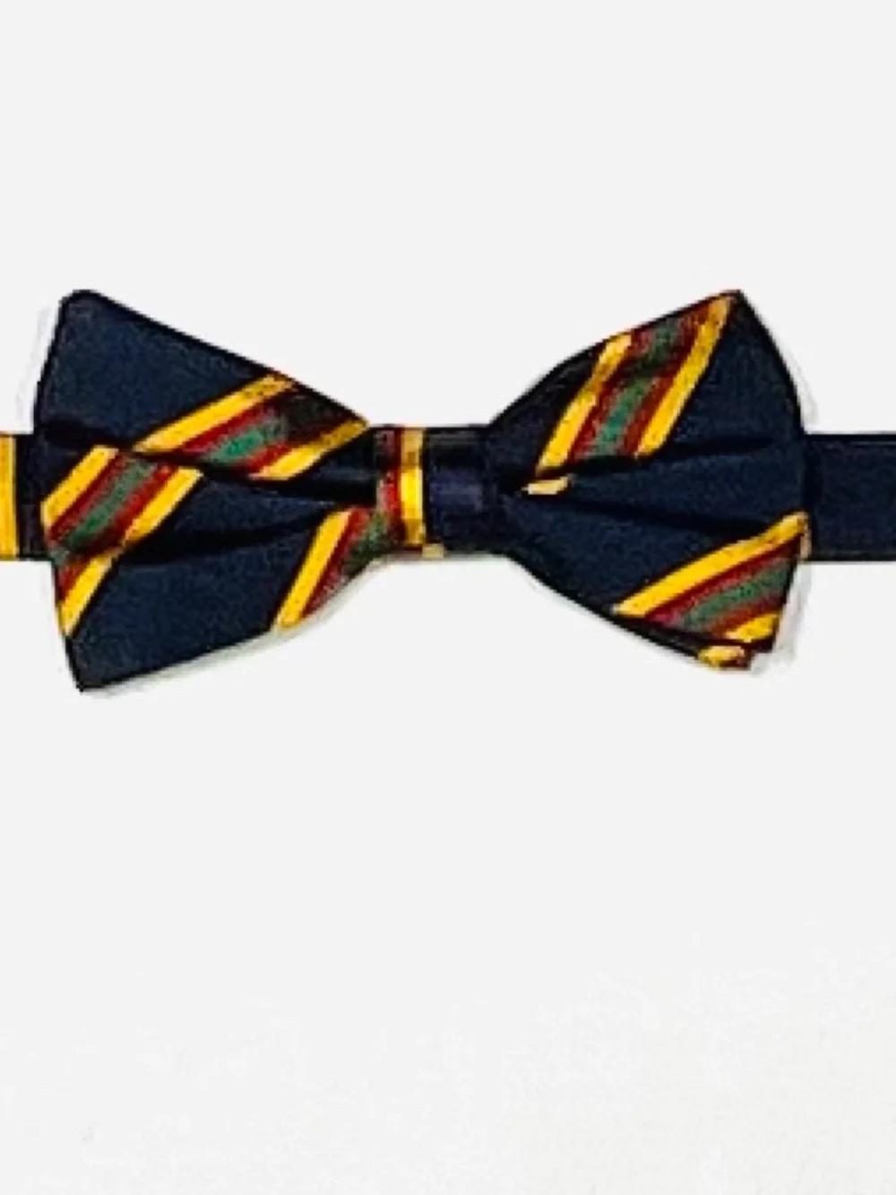 Polo by Ralph Lauren Kids Navy Maroon Gold & Green Bow Tie